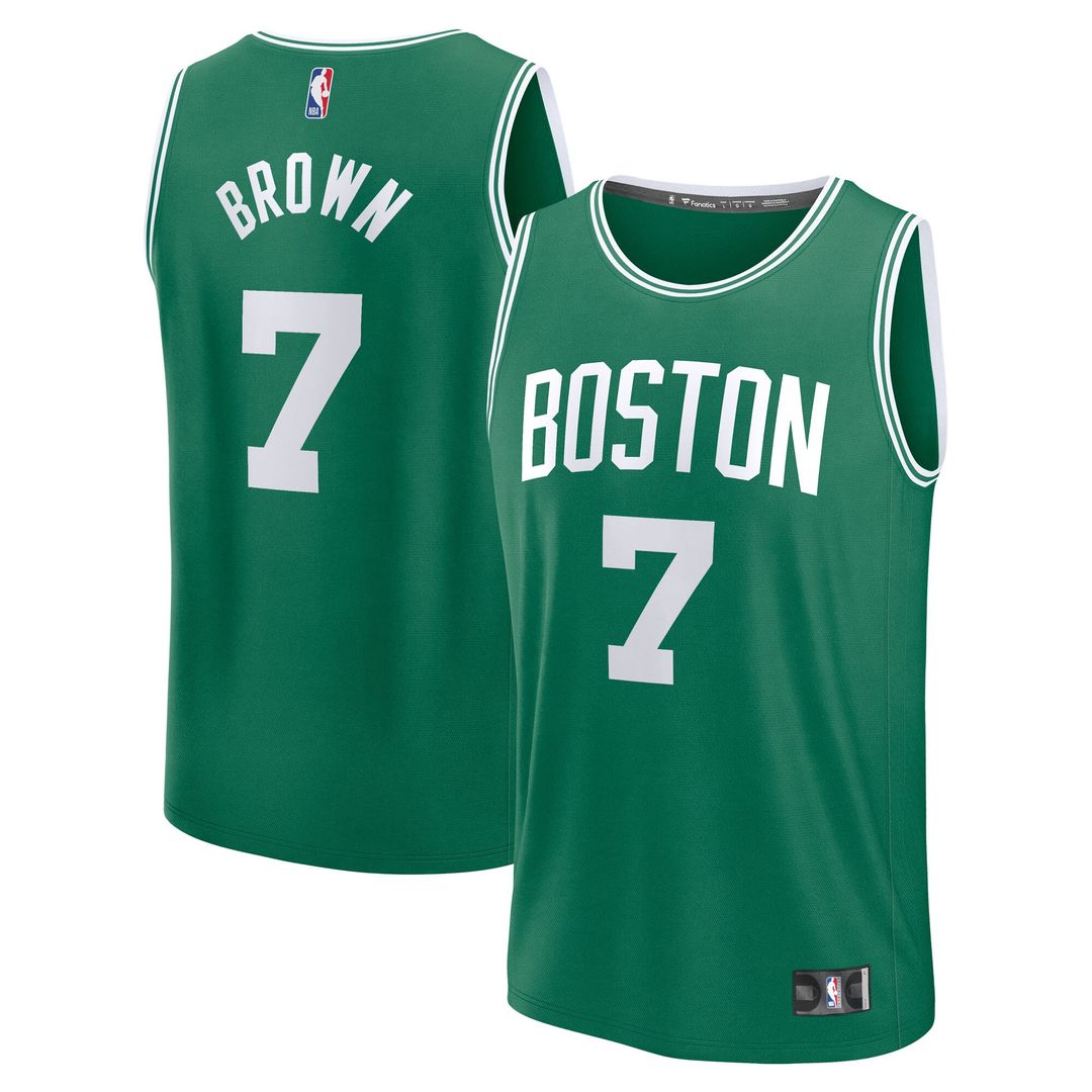 Jaylen Brown Boston Celtics Fanatics Youth Fast Break Player Replica Jersey - Icon Edition - Kelly Green