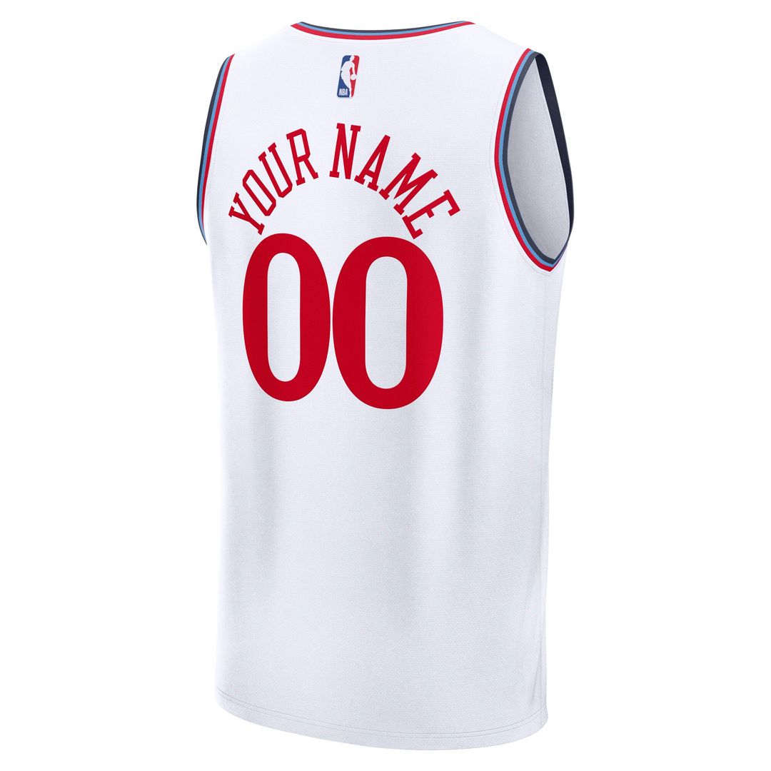 LA Clippers Fanatics Youth Fast Break Custom Replica Jersey - Navy - Icon Edition