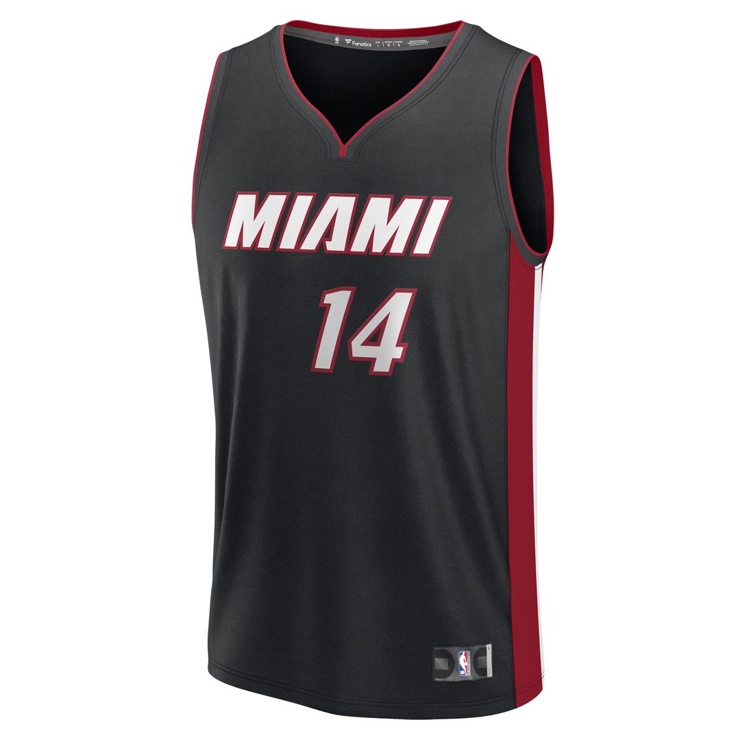 Tyler Herro Miami Heat Fanatics Fast Break Player Replica Jersey - Black - Icon Edition