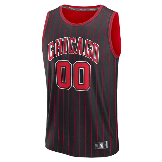 Chicago Bulls Fanatics Youth Fast Break Custom Jersey - Statement Edition - Black