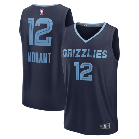 Ja Morant Memphis Grizzlies Fanatics Fast Break Player Replica Jersey - Icon Edition - Navy