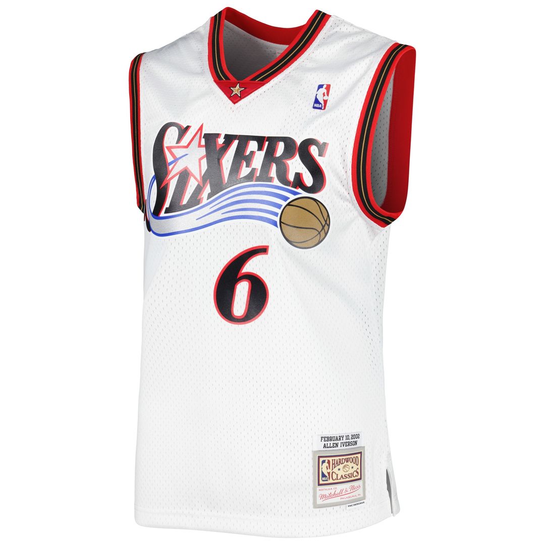Allen Iverson Philadelphia 76ers Mitchell & Ness 2002/03 Hardwood Classics Swingman Jersey - White