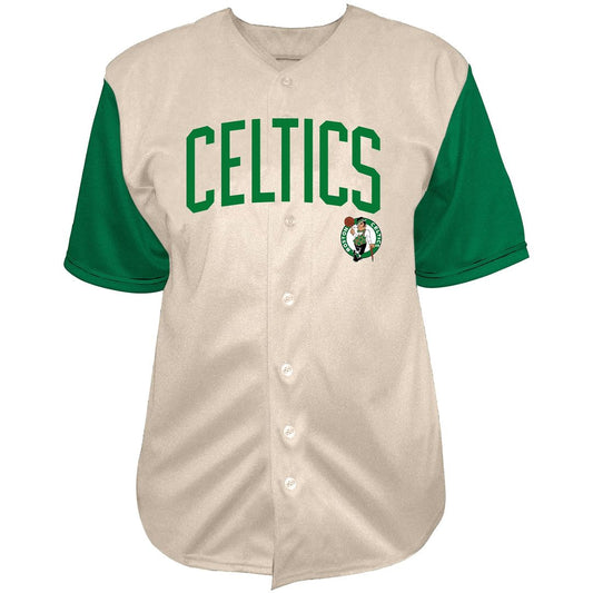 Jayson Tatum Boston Celtics Fanatics Baseball Jersey - Cream