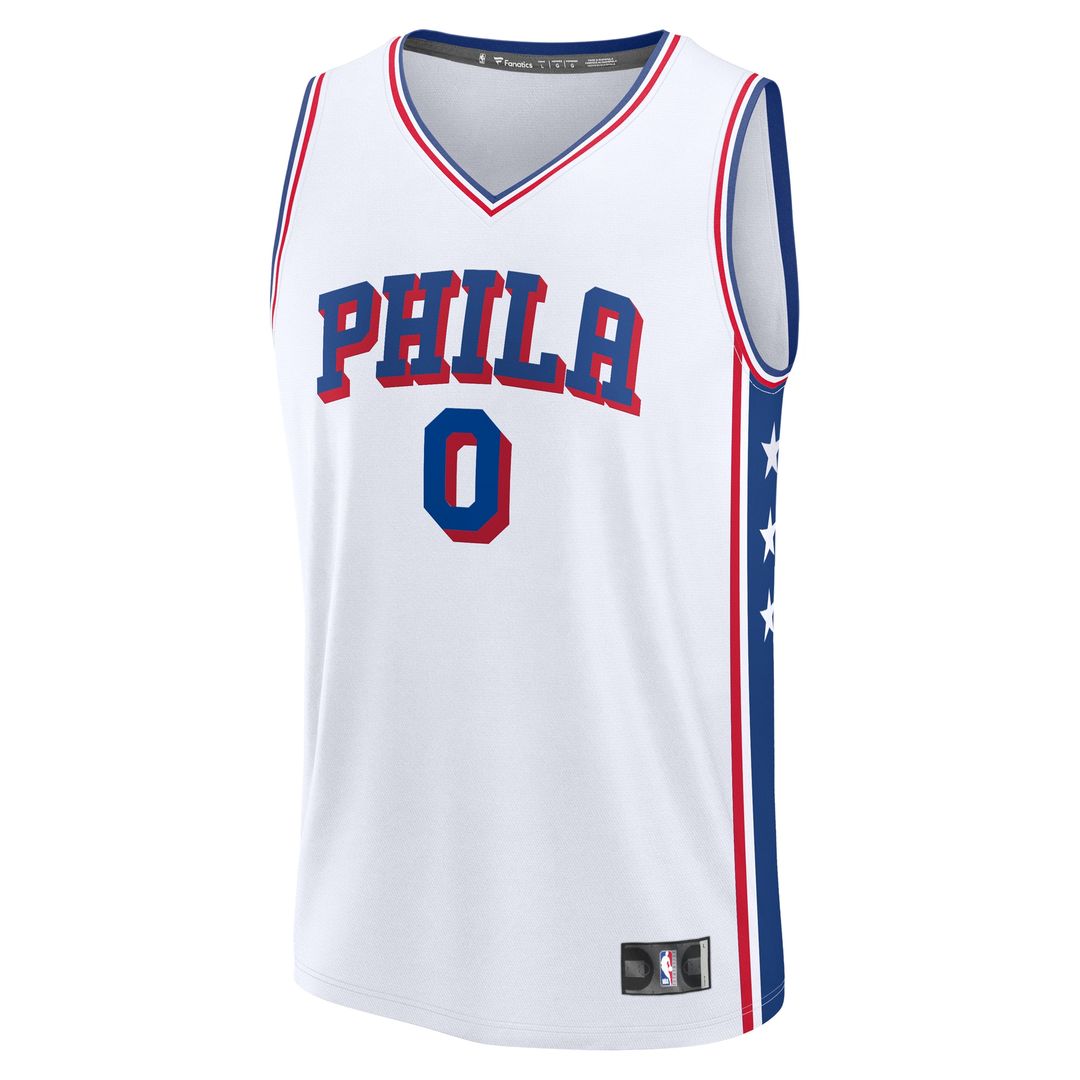 Tyrese Maxey Philadelphia 76ers Fanatics Fast Break Player Replica Jersey - Association Edition - White