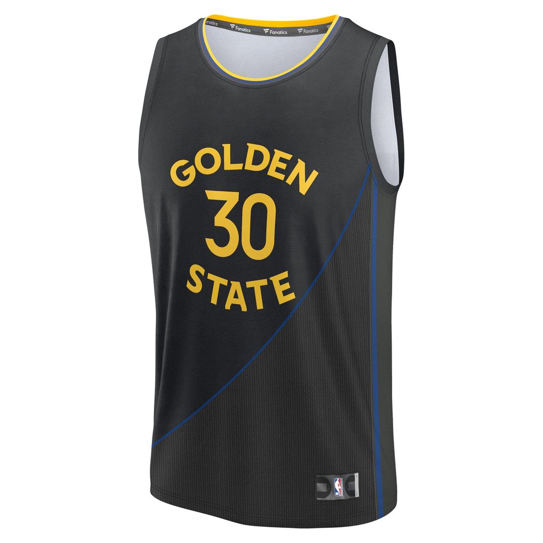 Stephen Curry Golden State Warriors Fanatics Fast Break Player Replica Jersey - Statement Edition - Black