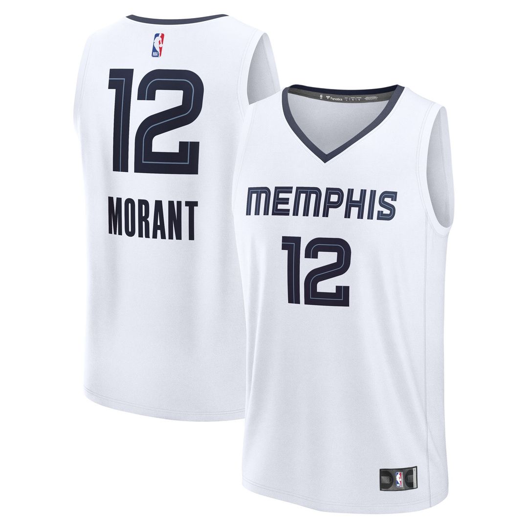 Ja Morant Memphis Grizzlies Fanatics Fast Break Player Replica Jersey - Association Edition - White