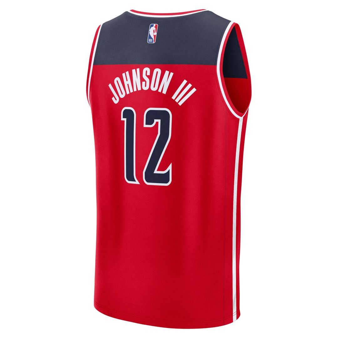 Tre Johnson III Washington Wizards Fanatics Youth 2025 NBA Draft First Round Pick Fast Break Replica Jersey - Icon Edition - Red