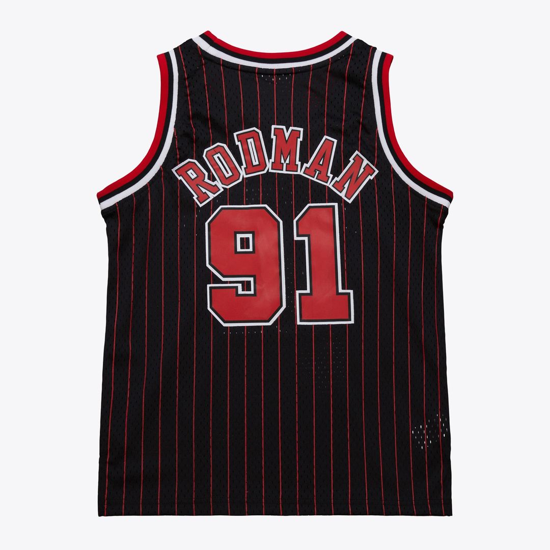 Dennis Rodman Chicago Bulls Youth 1995/96 Swingman Jersey - Black