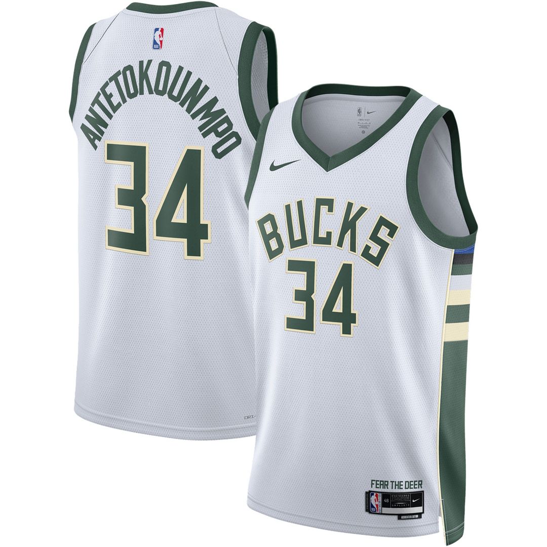 Giannis Antetokounmpo Milwaukee Bucks Nike Unisex Swingman Jersey - Icon Edition - Hunter Green