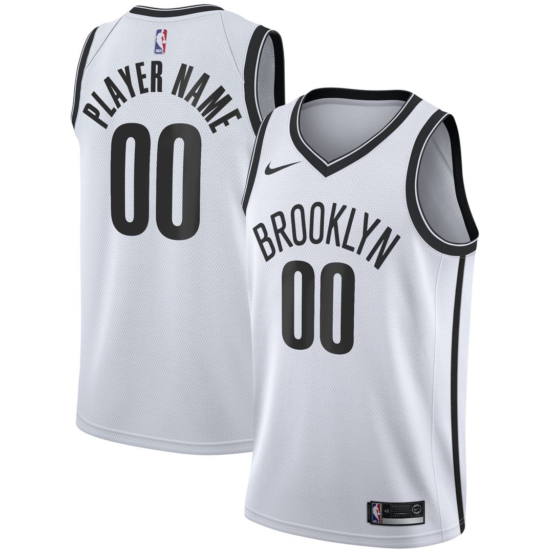 Brooklyn Nets Nike 2020/21 Swingman Custom Jersey - Icon Edition - Black