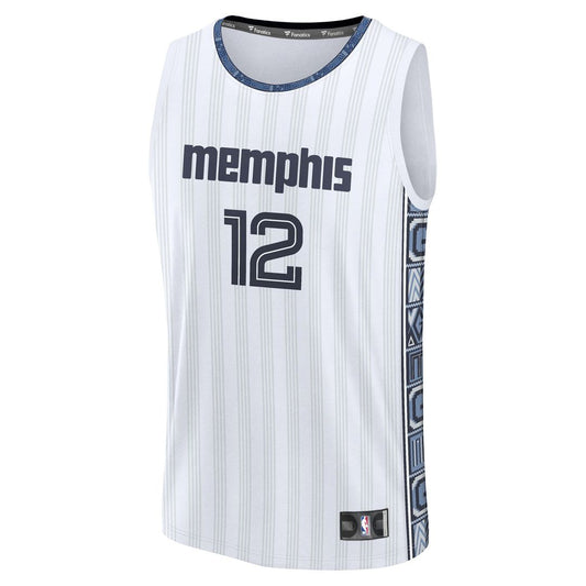 Ja Morant Memphis Grizzlies Fanatics Youth 2025/26 City Edition Fast Break Jersey - White