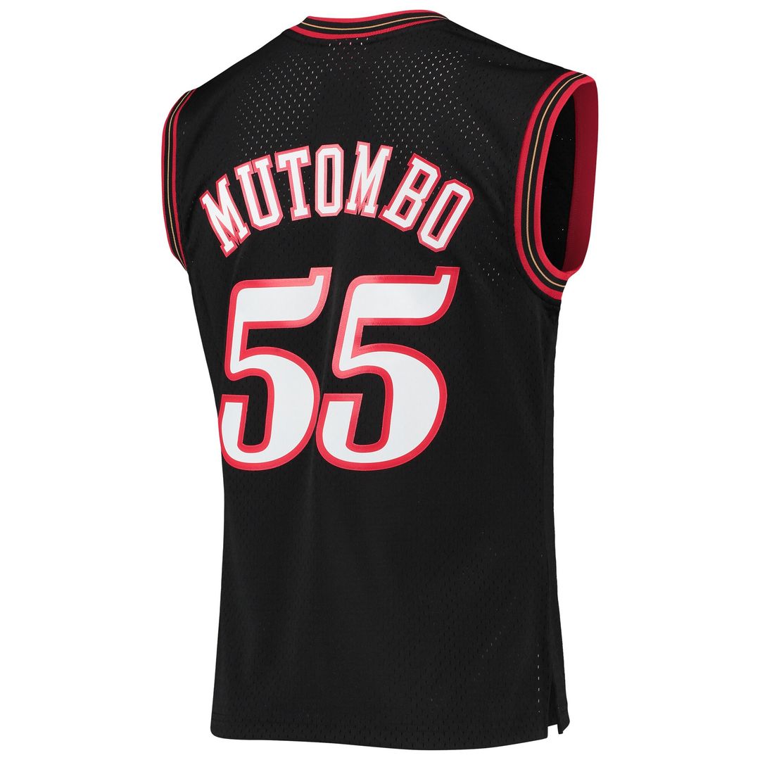 Dikembe Mutombo Philadelphia 76ers Mitchell & Ness Hardwood Classics Swingman Jersey - Black