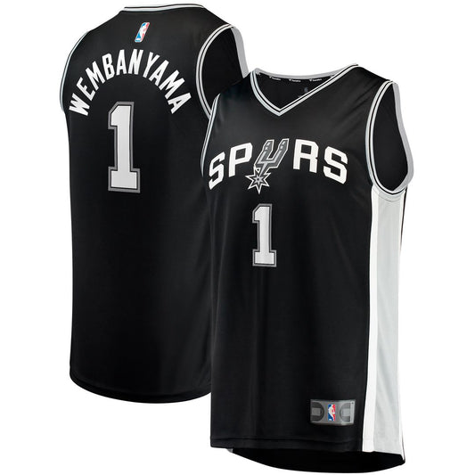Victor Wembanyama San Antonio Spurs Fanatics Fast Break Replica Jersey - Icon Edition - Black