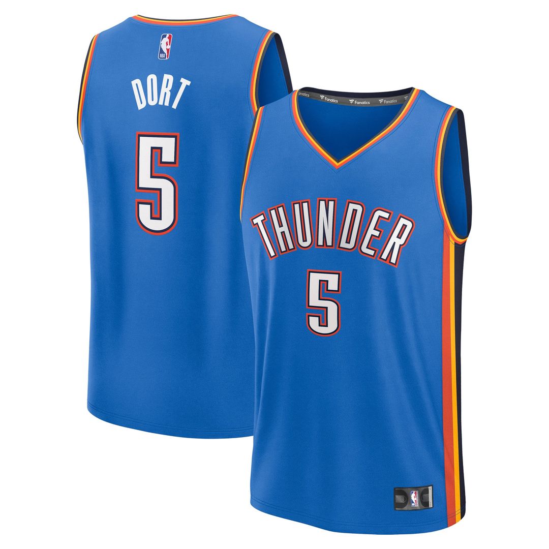 Luguentz Dort Oklahoma City Thunder Fanatics Fast Break Player Replica Jersey - Icon Edition - Blue