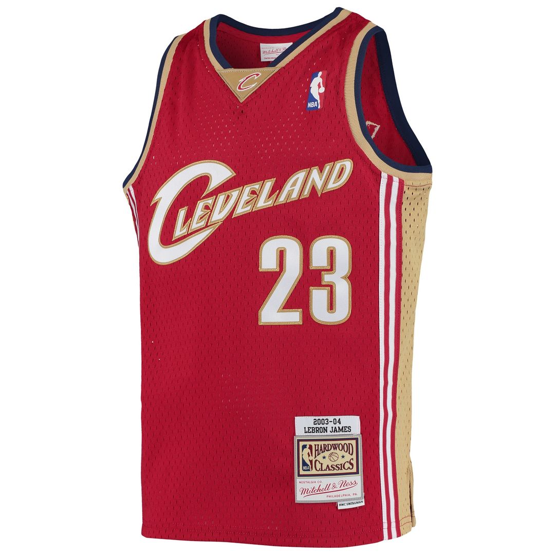 LeBron James Cleveland Cavaliers Mitchell & Ness Youth 2003 - 04 Hardwood Classics Swingman Jersey - Wine