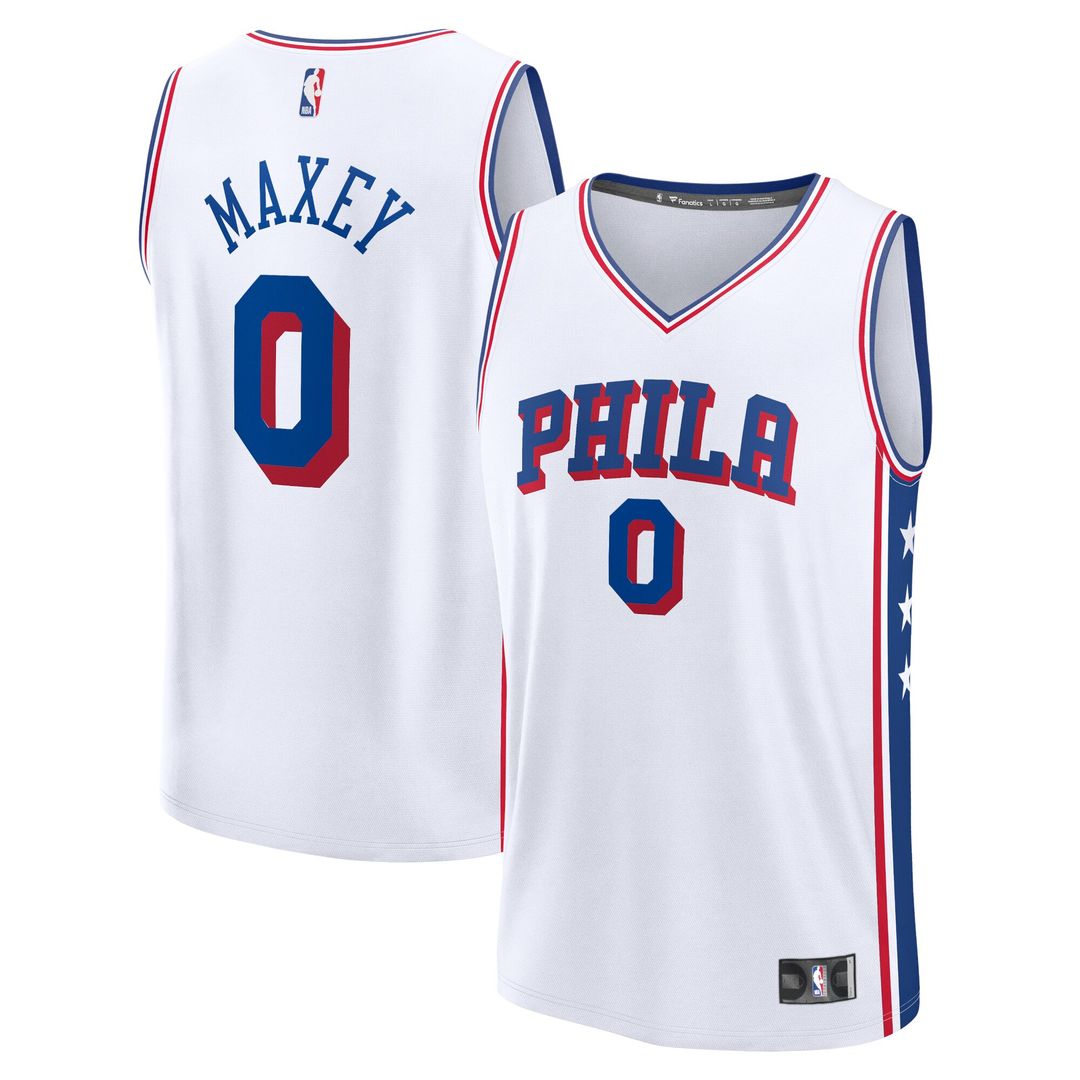 Tyrese Maxey Philadelphia 76ers Fanatics Fast Break Player Replica Jersey - Association Edition - White