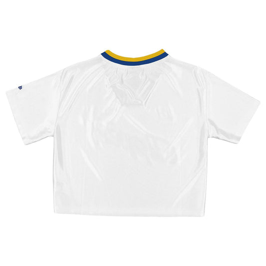 Golden State Warriors New Era Women's Sport Classics Capsule Boxy Cropped Fashion Jersey - White