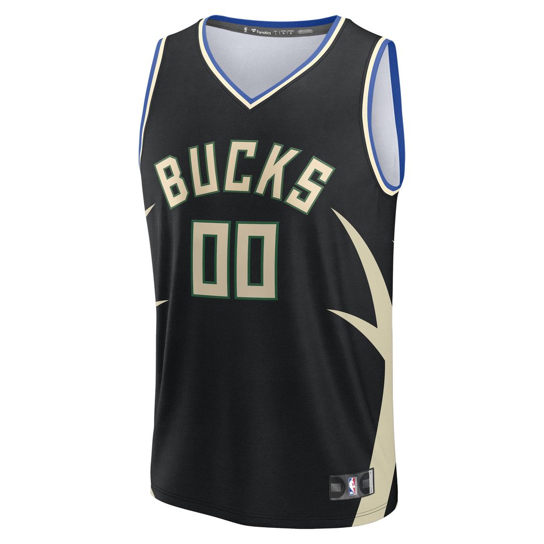 Milwaukee Bucks Fanatics Youth Fast Break Custom Replica Jersey - White - Association Edition