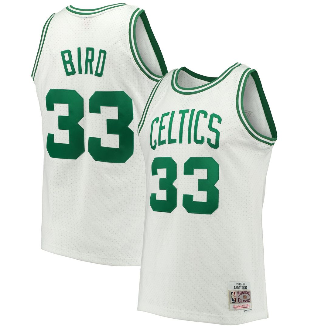 Larry Bird Boston Celtics Mitchell & Ness Hardwood Classics 1985/86 Swingman Jersey - White