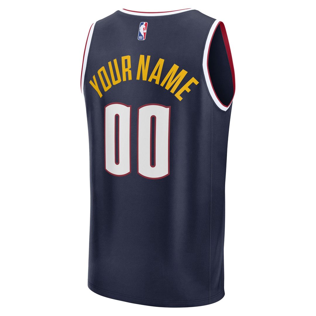Denver Nuggets Fanatics Youth Fast Break Custom Replica Jersey - Blue - Statement Edition