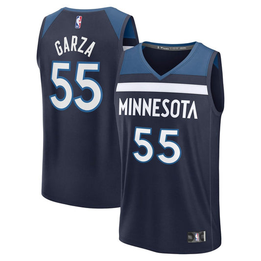 Luka Garza Minnesota Timberwolves Fanatics Fast Break Player Replica Jersey - Icon Edition - Navy