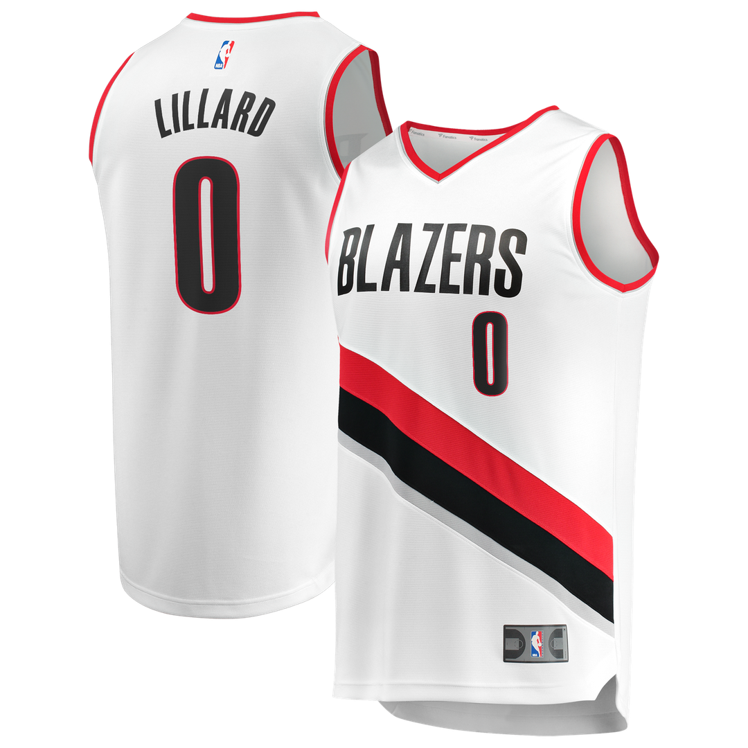 Damian Lillard Portland Trail Blazers Fanatics Fast Break Replica Jersey - White - Association Edition