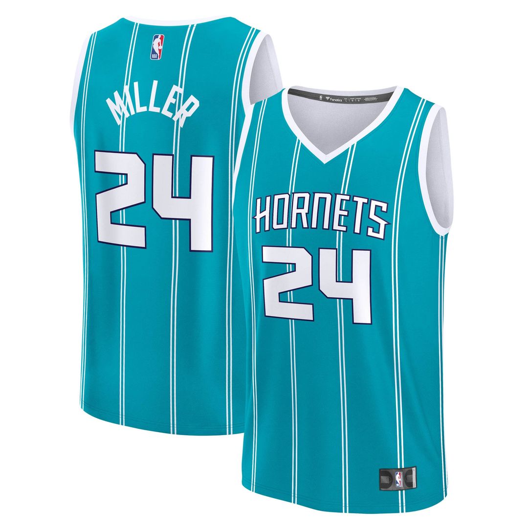 Brandon Miller Charlotte Hornets Fanatics Fast Break Replica Jersey - Icon Edition - Teal