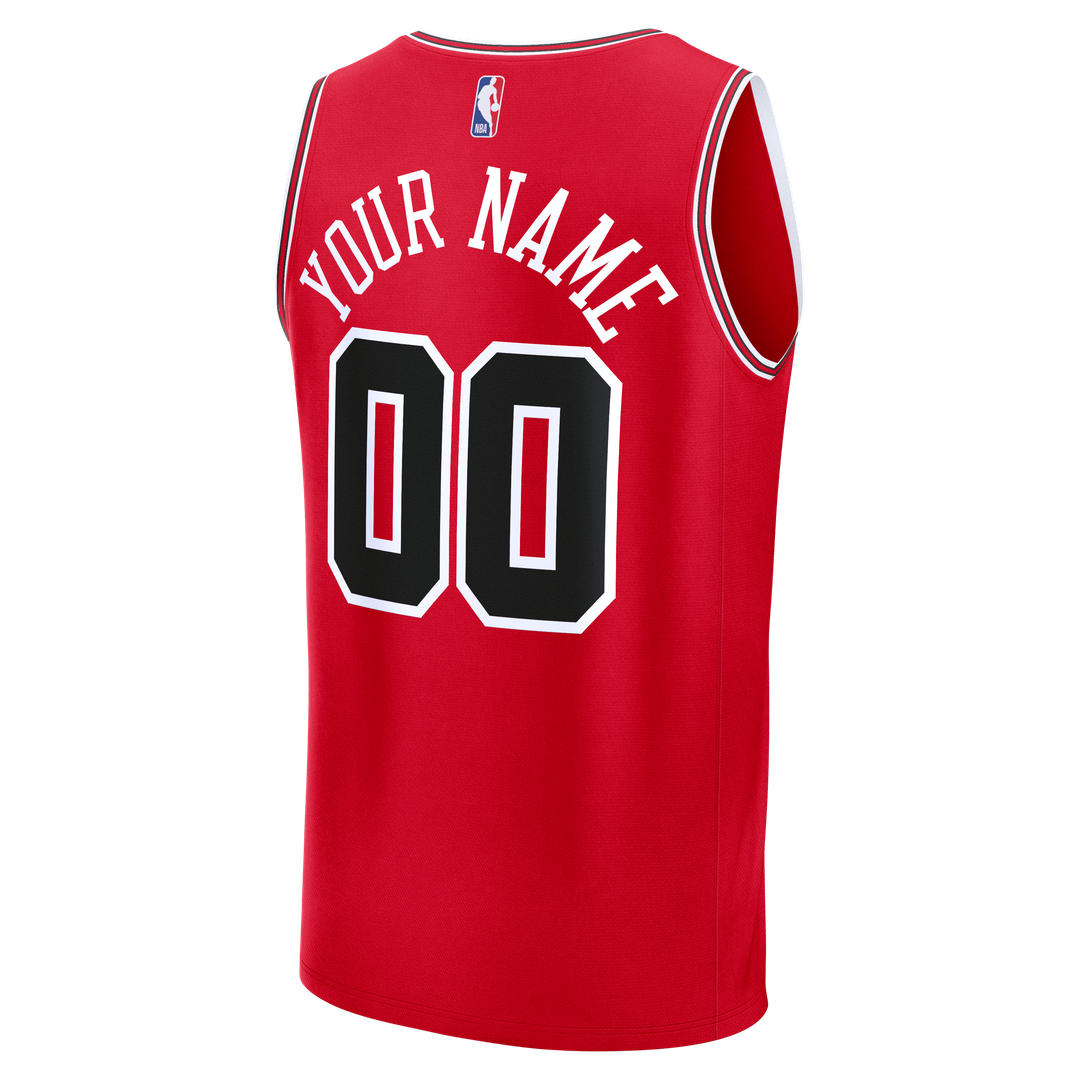 Chicago Bulls Fanatics Fast Break Custom Jersey - Icon Edition - Red