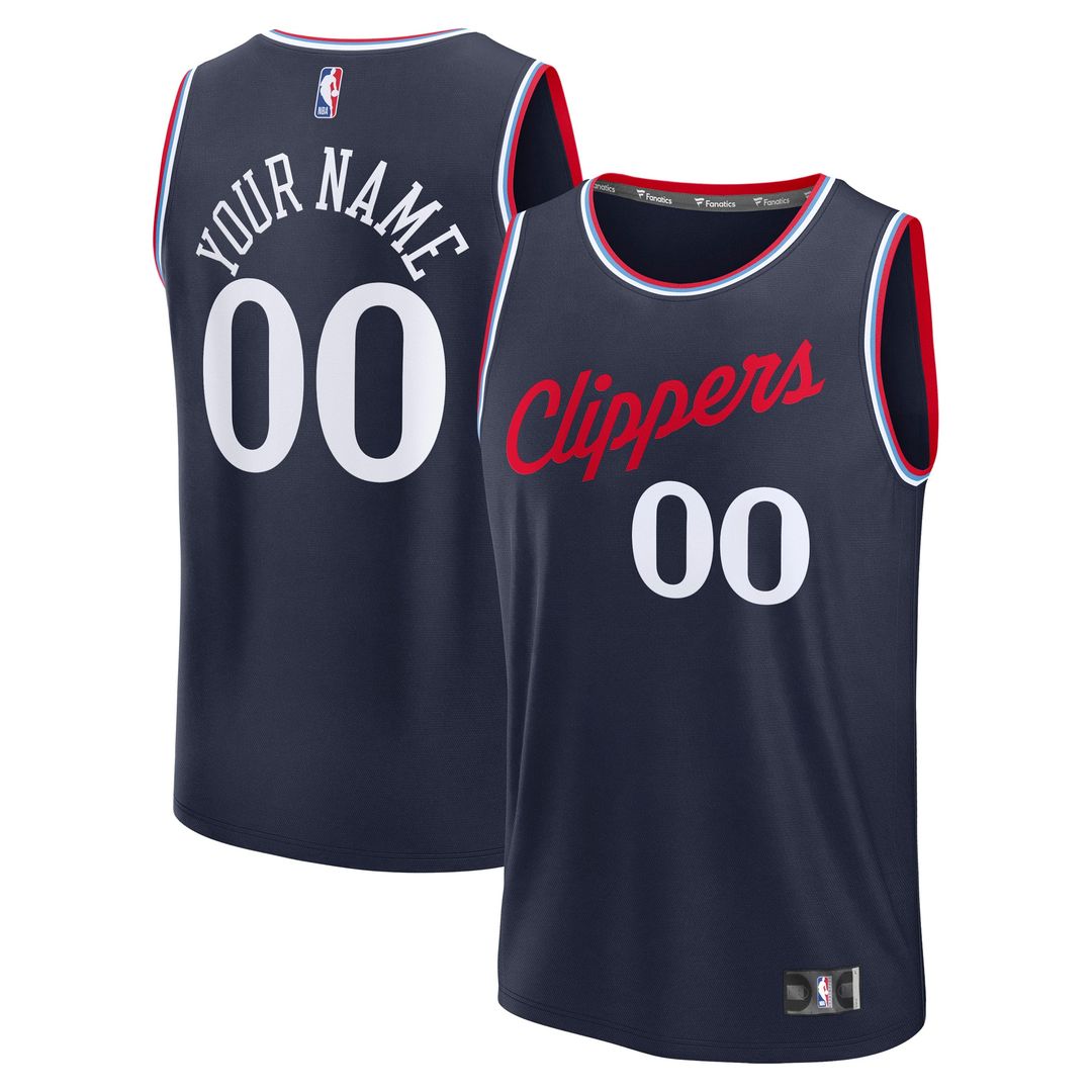 LA Clippers Fanatics Youth Fast Break Custom Replica Jersey - Red - Statement Edition