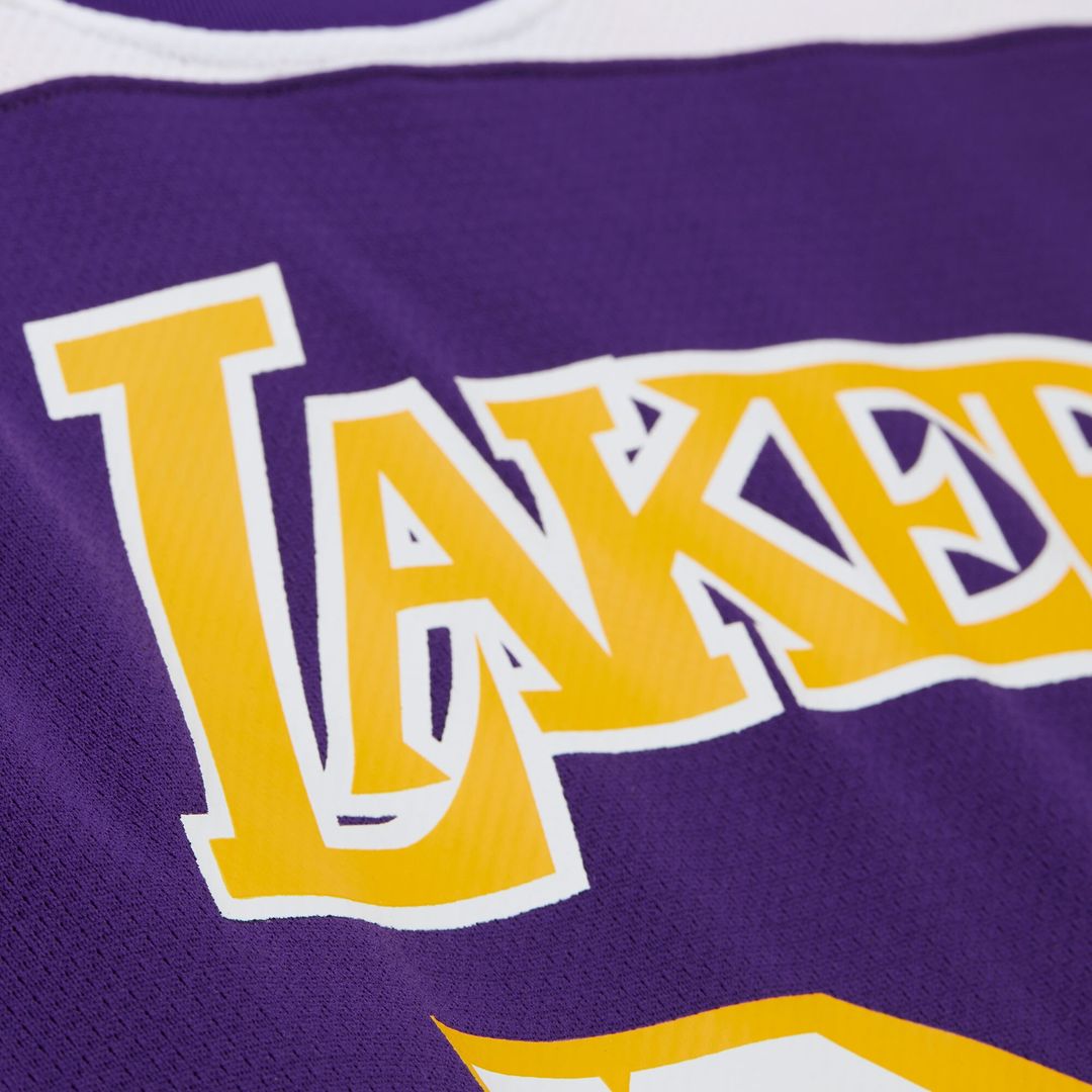 Shaquille O'Neal Los Angeles Lakers Mitchell & Ness Unisex Maxxed Out Fashion Hockey Jersey - Purple