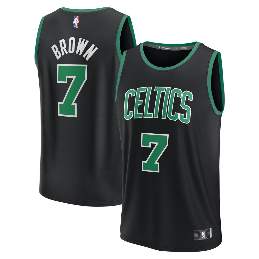 Jaylen Brown Boston Celtics Fanatics Youth Fast Break Player Replica Jersey - Statement Edition - Black