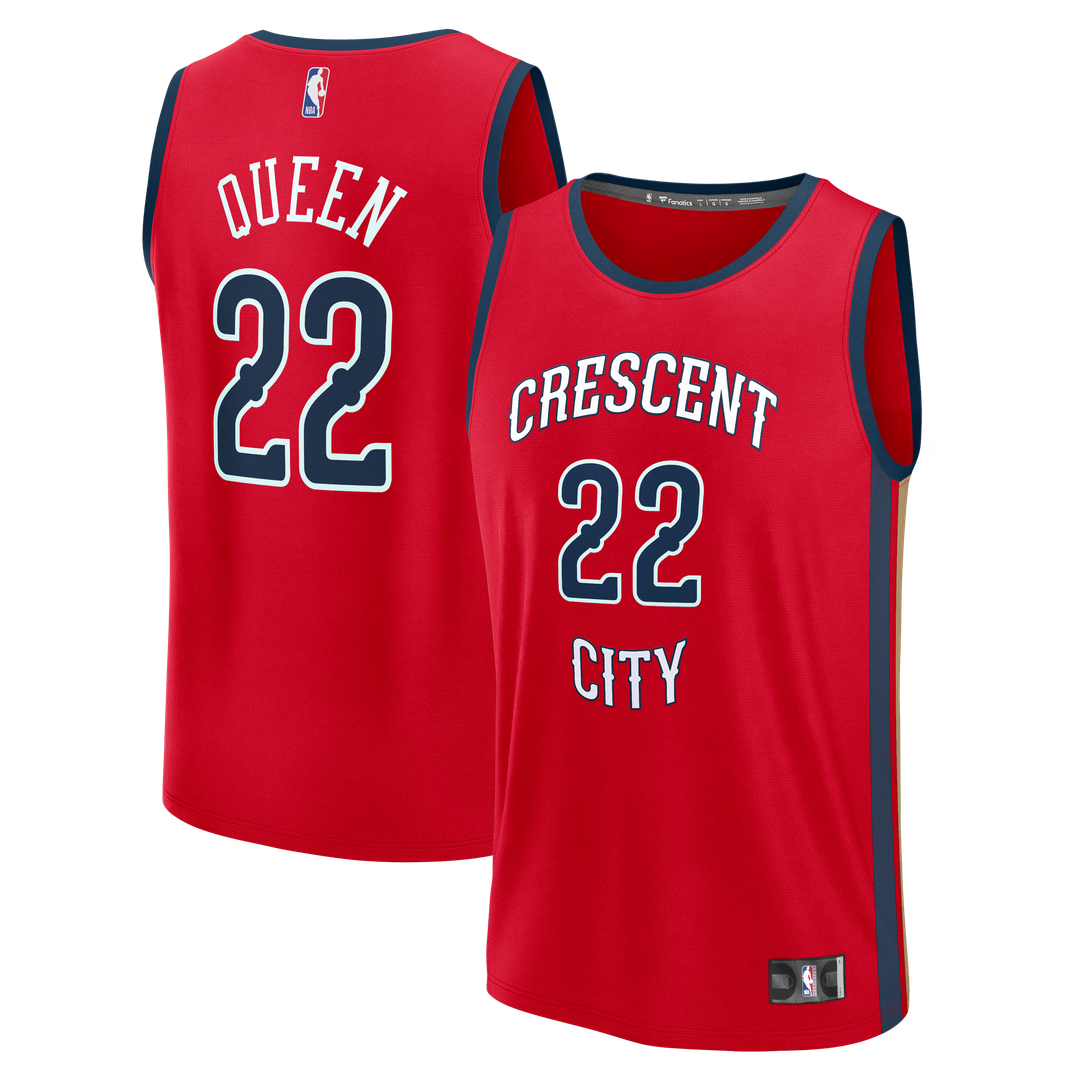 Derik Queen New Orleans Pelicans Fanatics Fast Break Player Replica Jersey - Statement Edition - Red