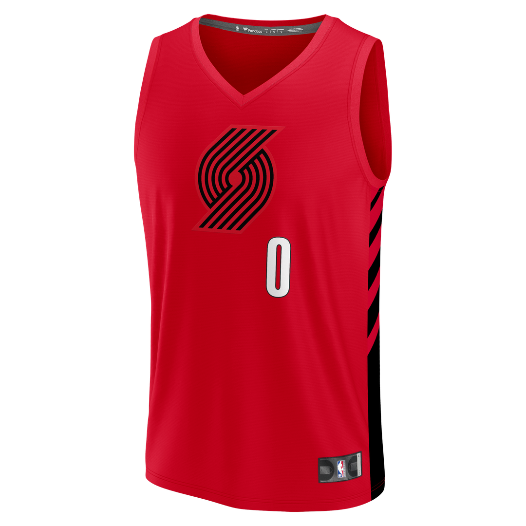 Damian Lillard Portland Trail Blazers Fanatics Fast Break Replica Jersey - Red - Statement Edition