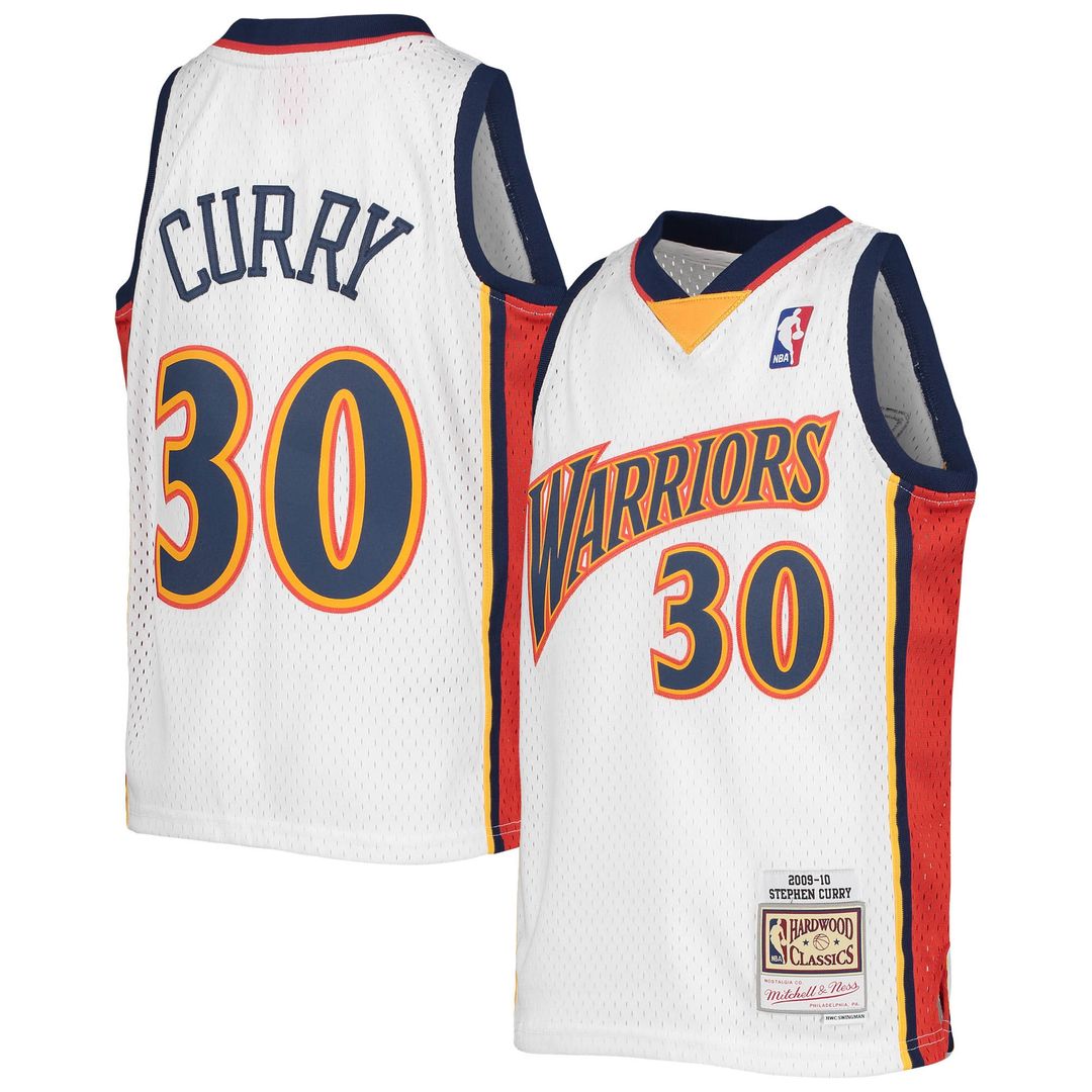 Stephen Curry Golden State Warriors Mitchell & Ness Youth 2009 - 10 Hardwood Classics Swingman Throwback Jersey - Navy