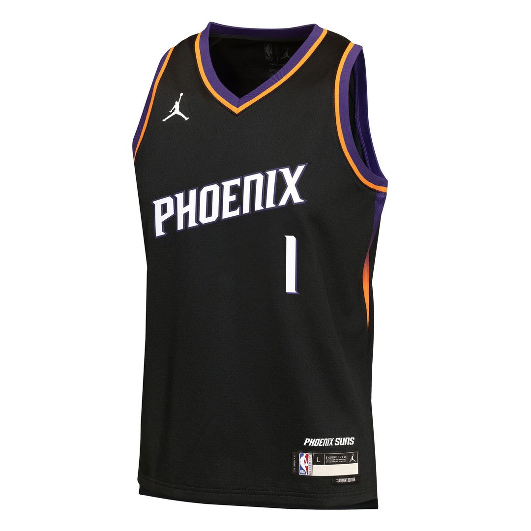 Devin Booker Phoenix Suns Jordan Brand Youth Swingman Jersey - Statement Edition - Black