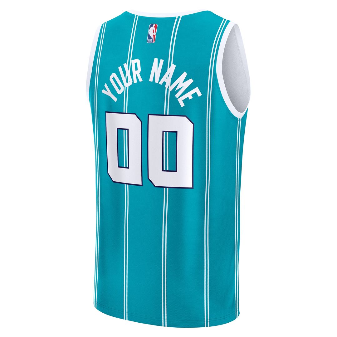 Charlotte Hornets Fanatics Fast Break Custom Jersey - Icon Edition - Teal