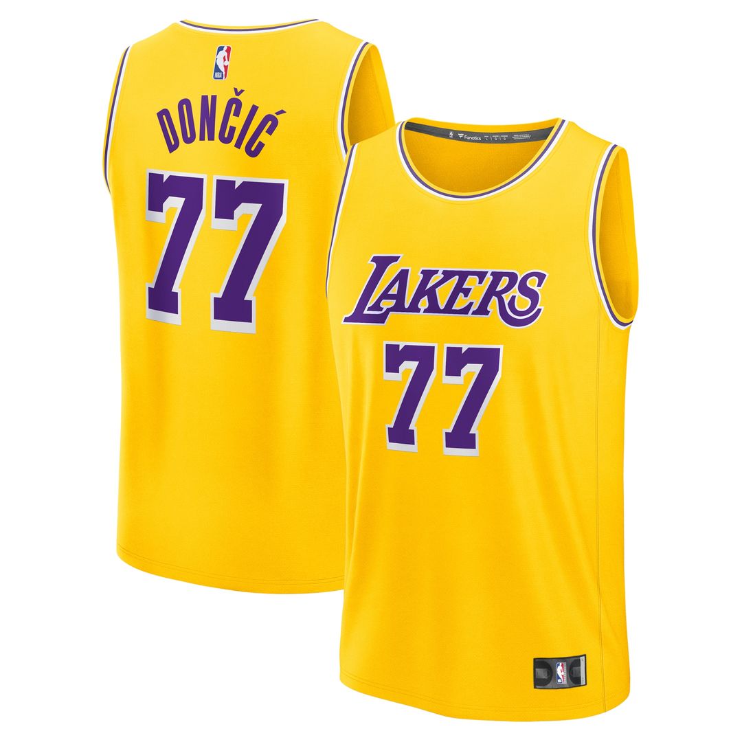 Luka Dončić Los Angeles Lakers Fanatics Fast Break Player Replica Jersey - Icon Edition - Gold