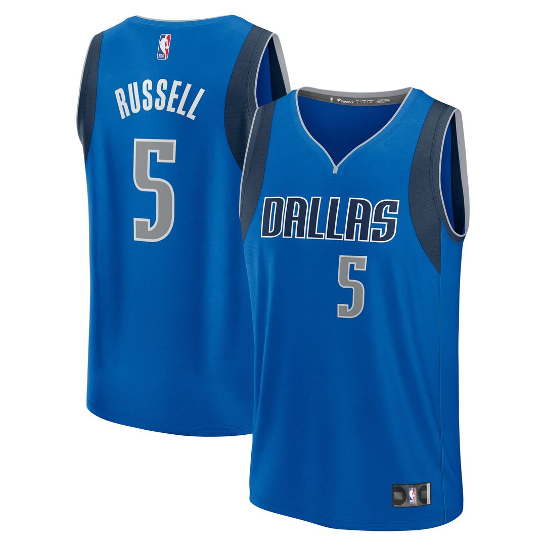 D'Angelo Russell Dallas Mavericks Fanatics Fast Break Player Replica Jersey - Icon Edition - Blue