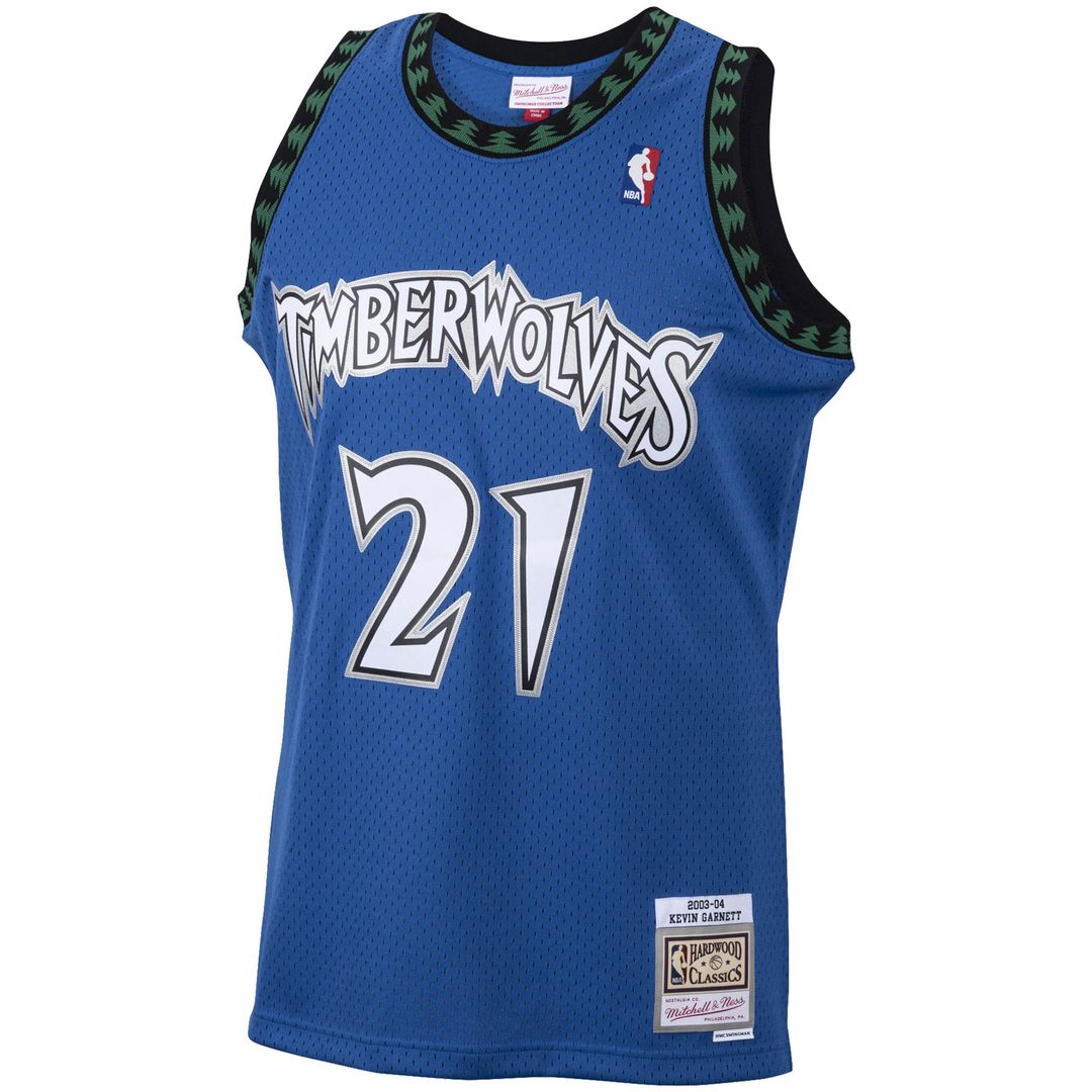 Kevin Garnett Minnesota Timberwolves Mitchell & Ness 2003/04 Hardwood Classics Swingman Jersey - Blue
