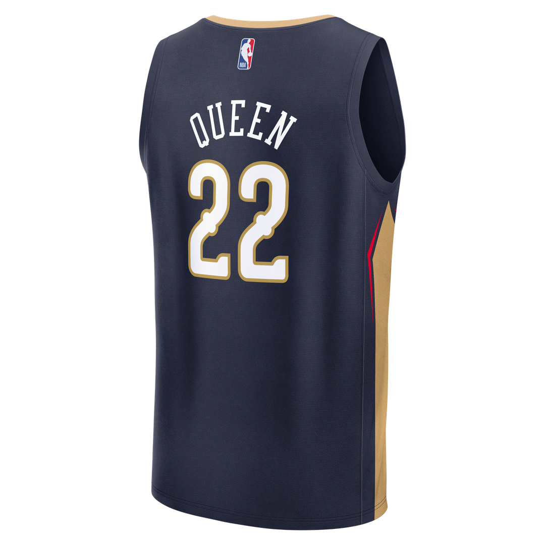 Derik Queen New Orleans Pelicans Fanatics Fast Break Replica Jersey - Icon Edition - Navy