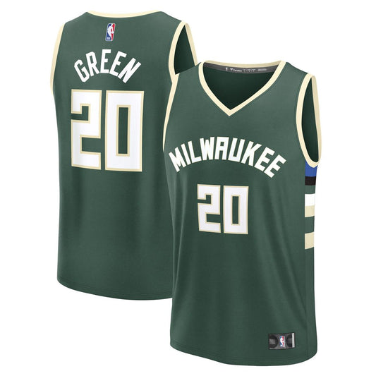 A.J. Green Milwaukee Bucks Fanatics Fast Break Player Replica Jersey - Icon Edition - Hunter Green