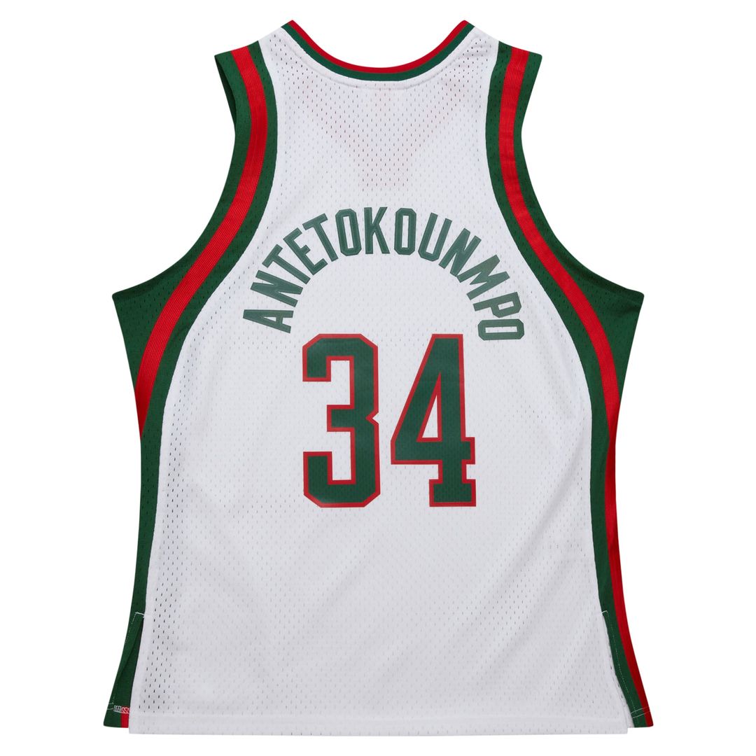 Giannis Antetokounmpo Milwaukee Bucks Mitchell & Ness 2013/14 Hardwood Classics Swingman Jersey - White