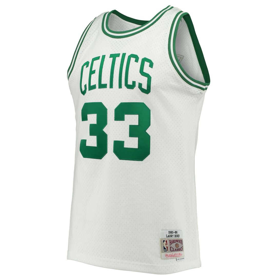 Larry Bird Boston Celtics Mitchell & Ness Hardwood Classics 1985/86 Swingman Jersey - White