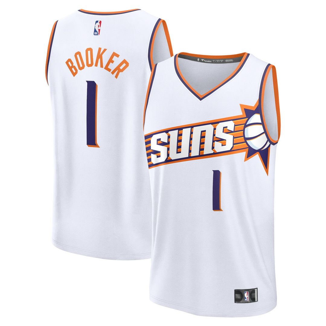 Devin Booker Phoenix Suns Fanatics Fast Break Player Replica Jersey - Association Edition - White