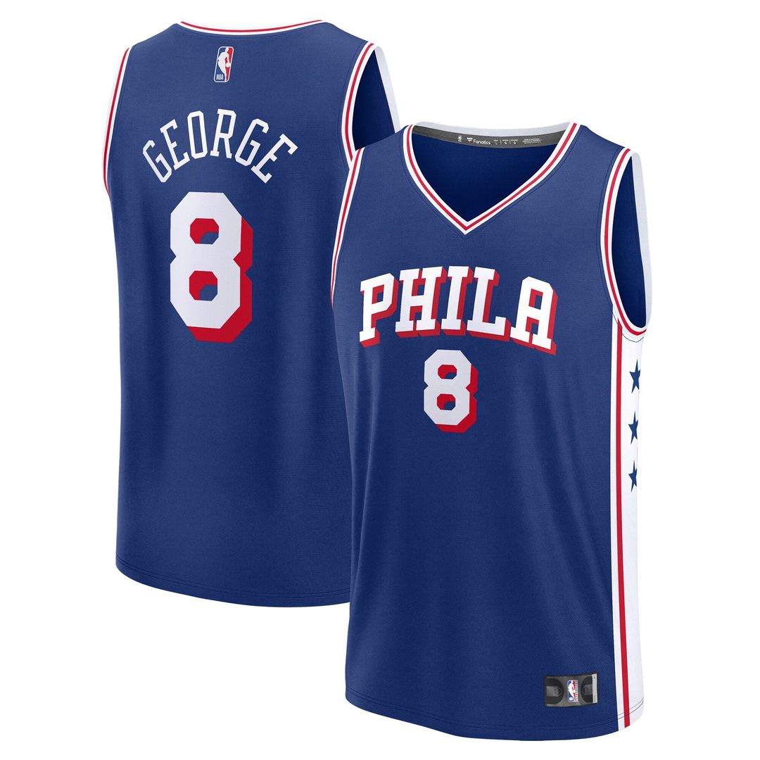Paul George Philadelphia 76ers Fanatics Fast Break Player Replica Jersey - Icon Edition - Royal