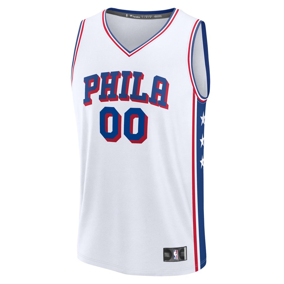 Philadelphia 76ers Fanatics Youth Fast Break Custom Replica Jersey - Blue - Icon Edition
