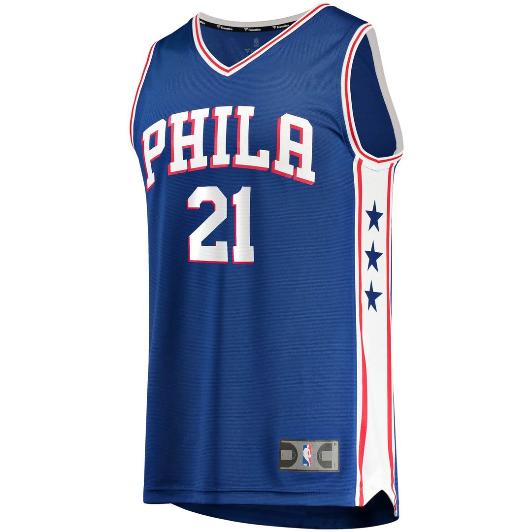 Joel Embiid Philadelphia 76ers Fanatics Fast Break Player Replica Jersey - Icon Edition - Royal