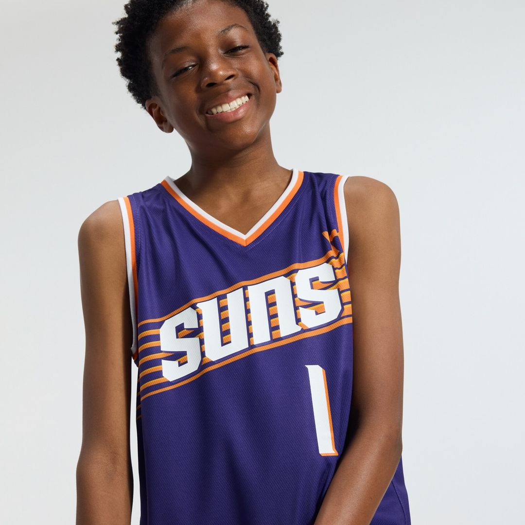 Devin Booker Phoenix Suns Fanatics Youth Fast Break Player Replica Jersey - Icon Edition - Purple