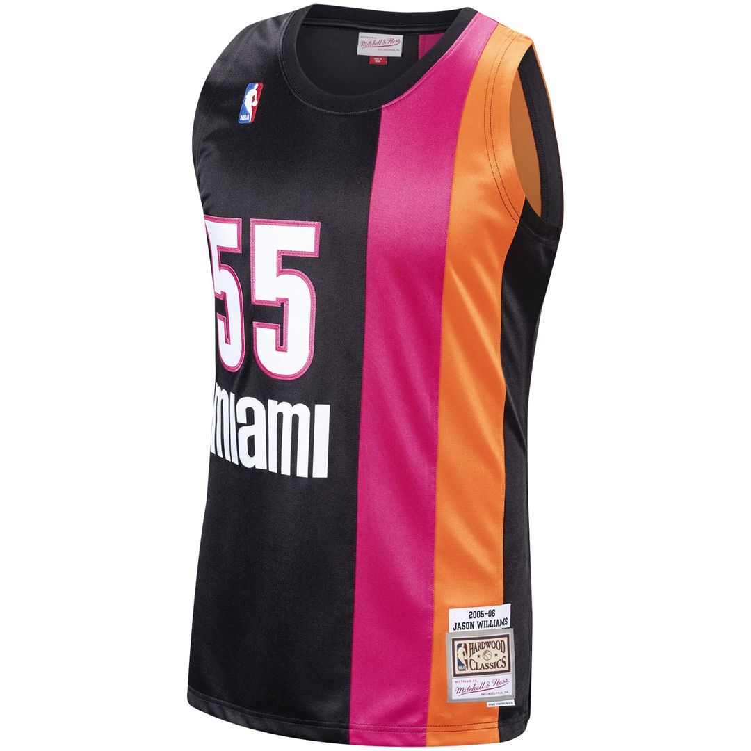 Jason Williams Miami Heat Mitchell & Ness 2005/06 Hardwood Classics Swingman Jersey - Black