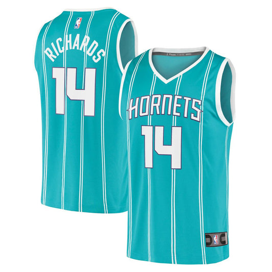 Nick Richards Charlotte Hornets Fanatics Fast Break Replica Jersey - Icon Edition - Teal
